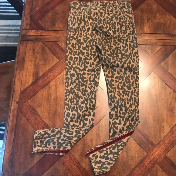 Zara Leopard Print Skinny Jeans - Picture 3 of 10